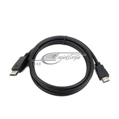 Kabelis, Cable GEMBIRD CC-DP-HDMI-5M (HDMI M - DisplayPort M, 5m, black color) cena un informācija | Adapteri un USB centrmezgli | 220.lv