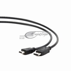 Kabelis, Cable GEMBIRD CC-DP-HDMI-5M (HDMI M - DisplayPort M, 5m, black color) cena un informācija | Adapteri un USB centrmezgli | 220.lv