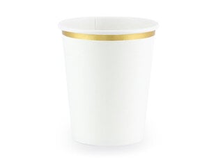 Одноразовые бумажные кружки White 260 мл (1 упаковка/6 штук) цена и информация | Праздничная одноразовая посуда | 220.lv