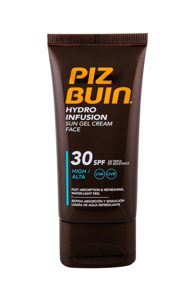 Saules aizsargkrēms sejai Piz Buin Hydro Infusion SPF30 50 ml cena un informācija | Sauļošanās krēmi | 220.lv