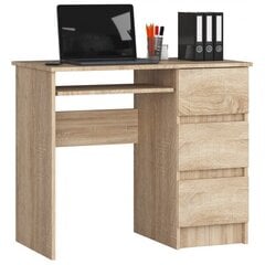 Письменный стол NORE A6, правый, цвета дуба цена и информация | Компьютерные, письменные столы | 220.lv