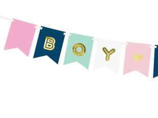 Гирлянда Boy or Girl Mix, 15x175 см, 1 коробка/ 50 упаковок (1 упаковка/1 шт) цена и информация | Праздничные декорации | 220.lv