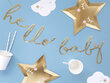 Virtene Little Star Hello Baby, zelta krāsā, 18x70 cm, 1 iepak / 1 gab. цена и информация | Svētku dekorācijas | 220.lv