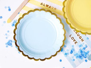 Одноразовые бумажные тарелки Light Blue 18 см (1 коробка/25 штук) (1 упаковка / 6 шт) цена и информация | Праздничная одноразовая посуда | 220.lv