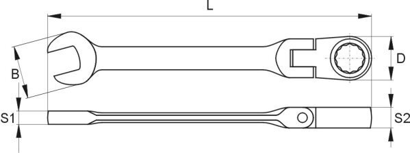 Kombinētā atslēga ar pielāgojamu uzgriezni Yato 13mm (YT-1679) цена и информация | Rokas instrumenti | 220.lv