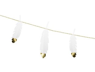 Virtene Feathers White 1,6 m cena un informācija | Svētku dekorācijas | 220.lv