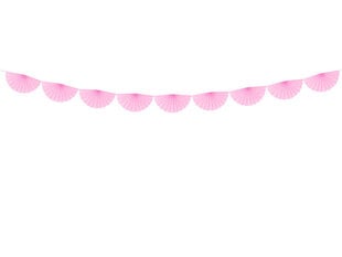 Гирлянда Rosettes Light Pink 30 см х 3 м цена и информация | Праздничные декорации | 220.lv