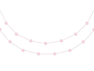 Гирлянда Pompom Light Pink 2 м цена и информация | Праздничные декорации | 220.lv