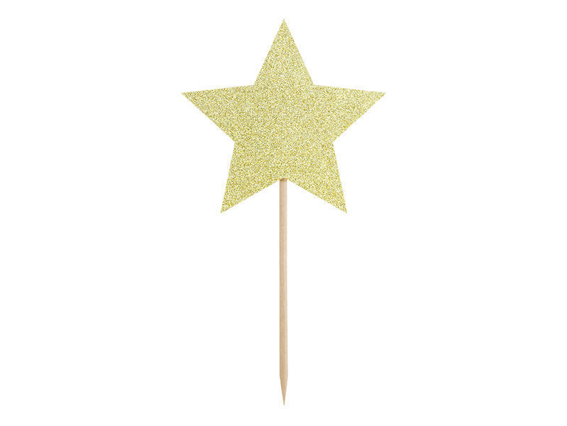 Irbulīši - rotājumi Stars Gold 11,5 cm (1 iepak. / 6 gab.) cena un informācija | Vienreizējie trauki | 220.lv