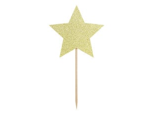Irbulīši - rotājumi Stars Gold 11,5 cm (1 kastē / 50 iepak.) (1 iepak. / 6 gab.) cena un informācija | Vienreizējie trauki | 220.lv
