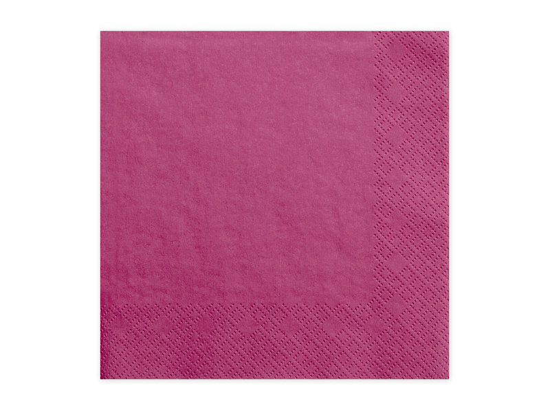 3 slāņu salvetes Dark Pink 33 x 33 cm (1 iepak. / 20 gab.) цена и информация | Vienreizējie trauki | 220.lv