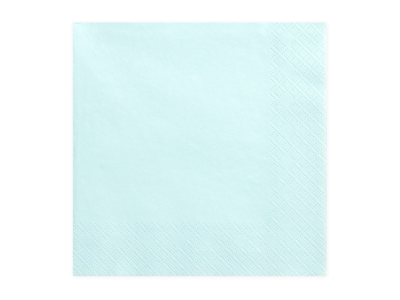 3 slāņu salvetes Light Sky-Blue 33 x 33 cm (1 iepak. / 20 gab.) цена и информация | Vienreizējie trauki | 220.lv