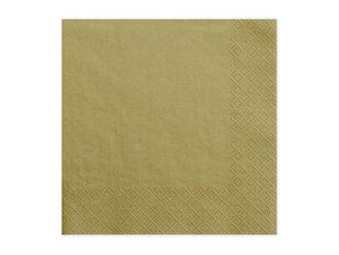Трехслойные салфетки Gold 33x33 см (1 упаковка / 20 штук) цена и информация | Праздничная одноразовая посуда | 220.lv