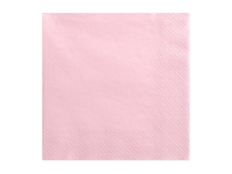 3 slāņu salvetes Light Pink 33 x 33 cm (1 iepak. / 20 gab.) цена и информация | Vienreizējie trauki | 220.lv