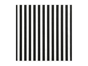 Salvetes Stripes Black 33 x 33 cm (1 iepak. / 20 gab.) cena un informācija | Vienreizējie trauki | 220.lv