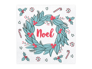 Salvetes Noel 33 x 33 cm (1 iepak. / 20 gab.) cena un informācija | Vienreizējie trauki | 220.lv