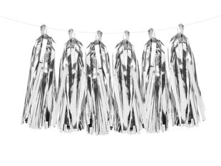 Гирлянда Tassel Silver 30 см х 1,5 м цена и информация | Праздничные декорации | 220.lv