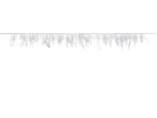 Гирлянда Feather White 17 см, 1 м цена и информация | Праздничные декорации | 220.lv