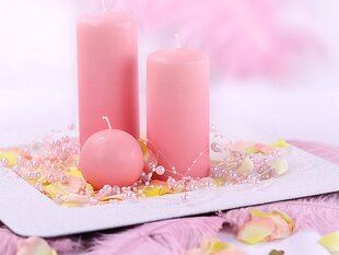 Pērļu virtene Light Pink 1,3 m (1 kaste/ 40 iepak.) (1 iepak./ 5 gab.) cena un informācija | Svētku dekorācijas | 220.lv