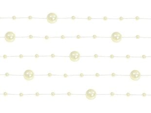 Pērļu virtene Cream 1,3 m (1 iepak./ 5 gab.) cena un informācija | Svētku dekorācijas | 220.lv