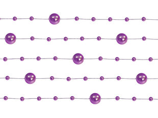 Pērļu virtene Purple 1,3 m (1 iepak./ 5 gab.) cena un informācija | Svētku dekorācijas | 220.lv