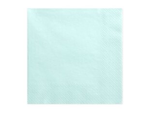 Трехслойные салфетки Pale Turquoise 33x33 см (1 упаковка / 20 шт) цена и информация | Праздничная одноразовая посуда | 220.lv