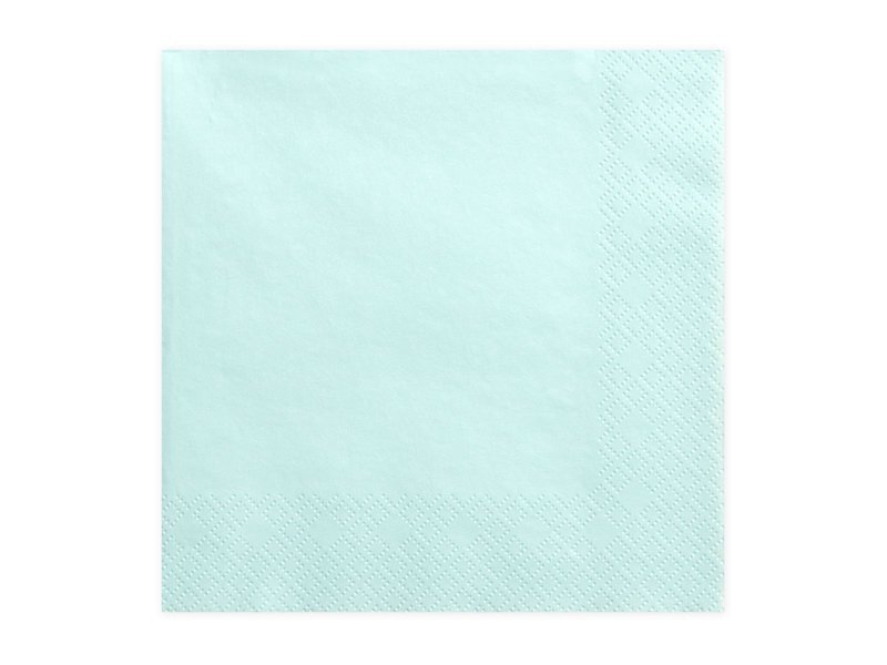 3 slāņu salvetes Pale Turquoise 33 x 33 cm (1 iepak. / 20 gab.) cena un informācija | Vienreizējie trauki | 220.lv