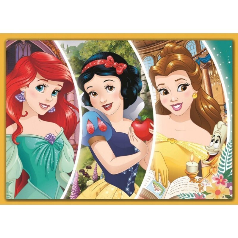 Pužļu komplekts Trefl 4 in 1 Disney Princess, 70+54+48+35 cena un informācija | Puzles, 3D puzles | 220.lv