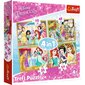 Pužļu komplekts Trefl 4 in 1 Disney Princess, 70+54+48+35 цена и информация | Puzles, 3D puzles | 220.lv