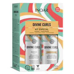 Cirtainu matu kopšanas komplekts Inoar Divine Curls Duo Kit: šampūns, 250 ml + kondicionieris, 250 ml цена и информация | Шампуни | 220.lv