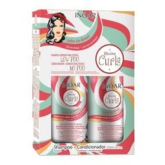 Cirtainu matu kopšanas komplekts INOAR Divine Curls Duo Kit: šampūns 250 ml + kondicionieris 250 ml cena un informācija | Šampūni | 220.lv
