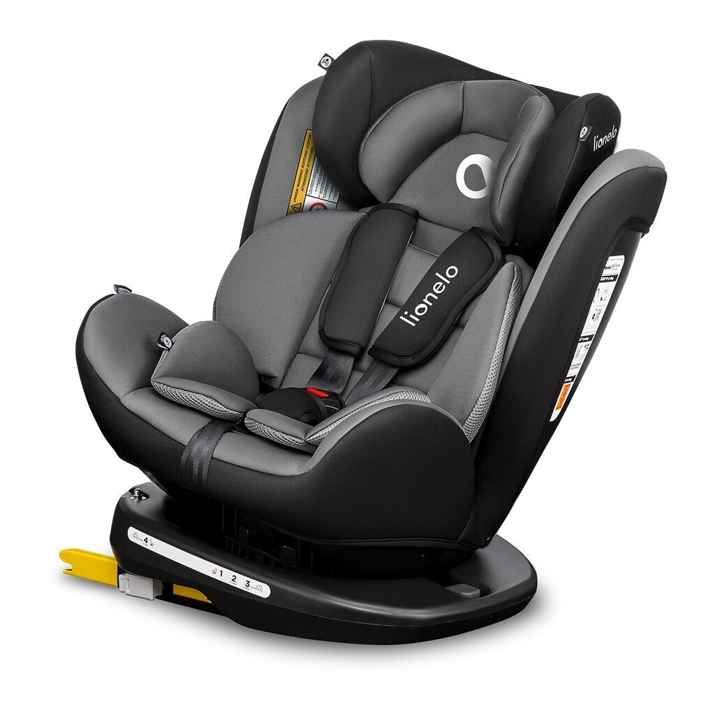 Autokrēsliņš Lionelo Bastiaan, 0-36 kg, GREY (black base) cena un informācija | Autokrēsliņi | 220.lv