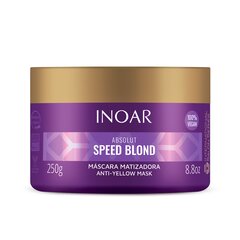 Dzelteno toņu neitralizējošā matu maska Inoar Speed Blond Mask, 250 g cena un informācija | Kosmētika matu stiprināšanai | 220.lv