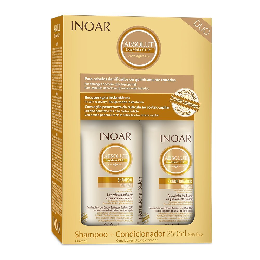 Ķīmiski bojātu matu kopšanas komplekts Inoar Daymoist Duo Kit: šampūns, 250 ml + kondicionieris, 250 ml цена и информация | Šampūni | 220.lv