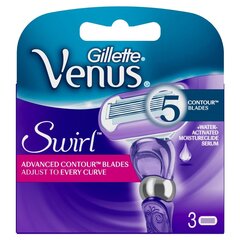 Skuvekļa galviņas sievietēm Gillette Venus Swirl , 3 gab cena un informācija | Skūšanās piederumi, kosmētika | 220.lv