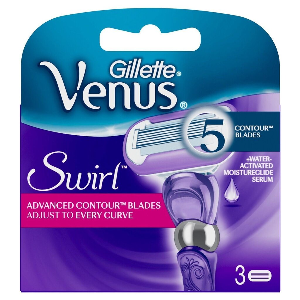 Skuvekļa galviņas sievietēm Gillette Venus Swirl , 3 gab цена и информация | Skūšanās piederumi, kosmētika | 220.lv