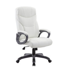 Biroja krēsls Home4You Connor, balts cena un informācija | Biroja krēsli | 220.lv