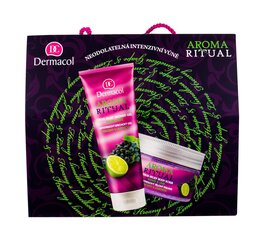 Ķermeņa kopšanas līdzekļu komplekts Dermacol Aroma Ritual Grape & Lime: dušas želeja 250 ml + ķermeņa skrubis 200 ml цена и информация | Масла, гели для душа | 220.lv