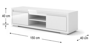 TV galds Nordic Bianco 3, balts cena un informācija | TV galdiņi | 220.lv
