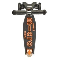 Trīsriteņu skrejritenis Micro Maxi Deluxe Black/Orange cena un informācija | Skrejriteņi | 220.lv