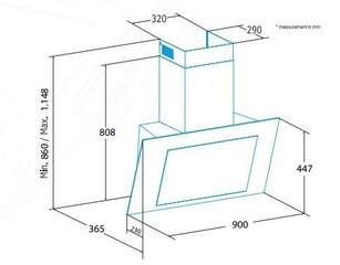 Edesa ECV-9831 GBK цена и информация | Вытяжки на кухню | 220.lv