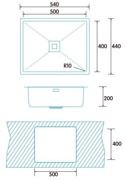 Edesa MAKALU BE 50X40 1C R-10 цена и информация | Virtuves izlietnes | 220.lv