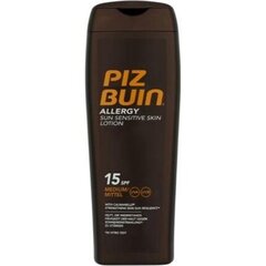 Защитный лосьон от солнца для чувствительной кожи Piz Buin Allergy SPF 15 200 мл цена и информация | Кремы от загара | 220.lv