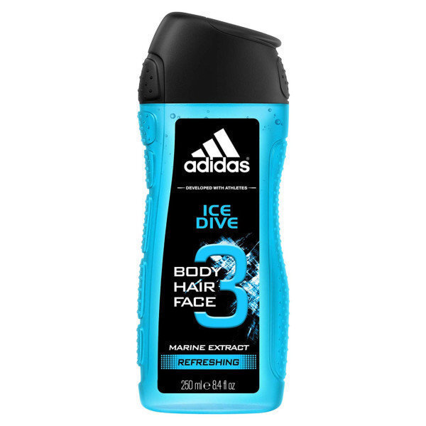 Komplekts Adidas Ice Dive: EDT vīriešiem 50 ml + dušas želeja 250 ml cena un informācija | Vīriešu smaržas | 220.lv