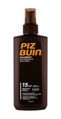 Спрей защитный лосьон от солнца для чувствительной кожи Piz Buin Allergy SPF 15 200 мл цена и информация | Кремы от загара | 220.lv