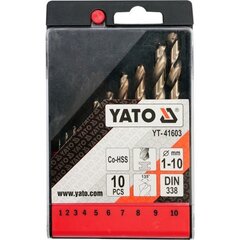 Набор сверл по металлу Yato HSS (YT-41603) цена и информация | Механические инструменты | 220.lv