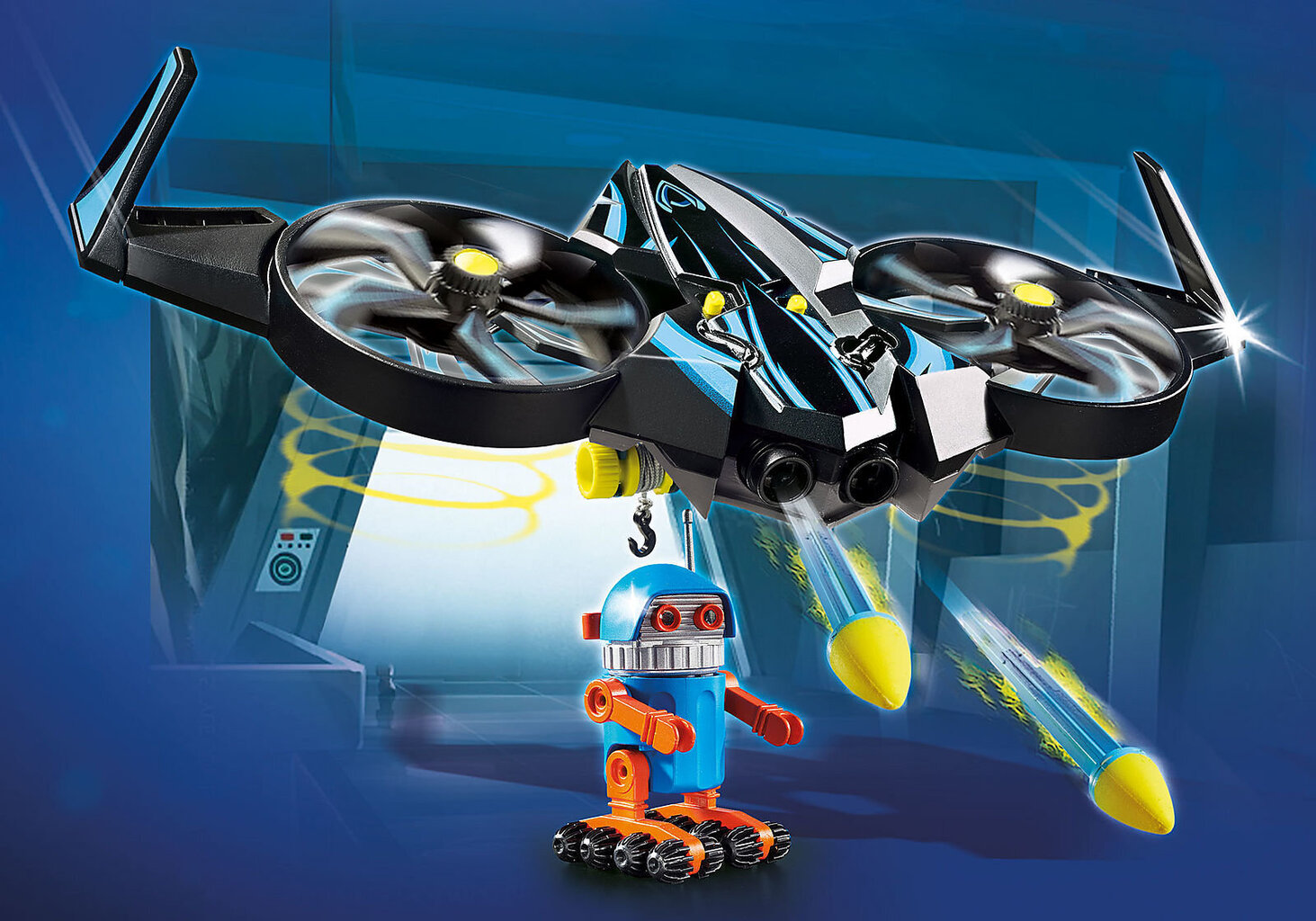 70071 PLAYMOBIL® The Movie Robots ar dronu цена и информация | Konstruktori | 220.lv