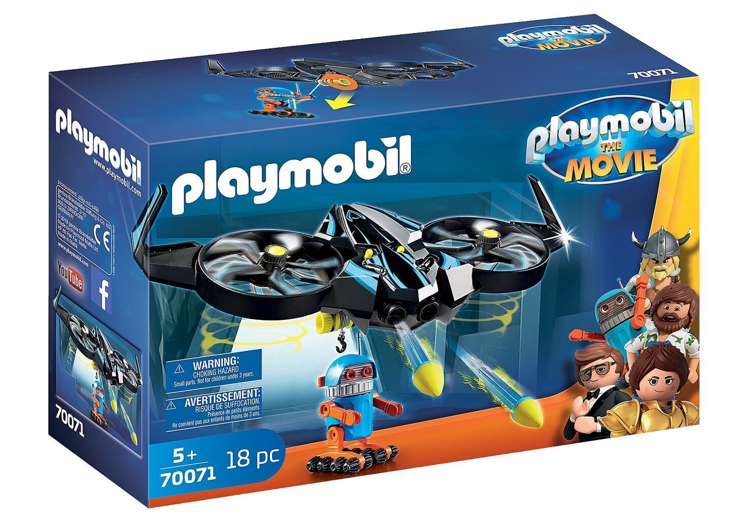 70071 PLAYMOBIL® The Movie Robots ar dronu цена и информация | Konstruktori | 220.lv