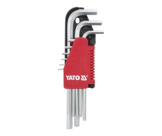 L veida seškanšu atslēgu komplekts Yato YT-0502, 9 gab. цена и информация | Rokas instrumenti | 220.lv