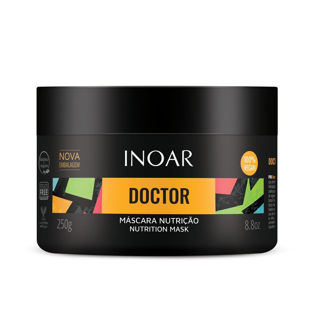 Intensīvās mitrināšanas matu maska Inoar Doctor Nutrition Mask, 250 g цена и информация | Matu uzlabošanai | 220.lv
